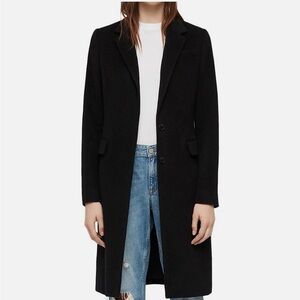 All Saints Indra Wool Silk Winter Coat